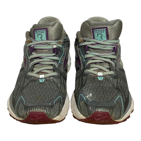 Brooks Ravenna 6 Gray Mint Plum Running Sneakers Women's Size 8 - Picture 3 of 8